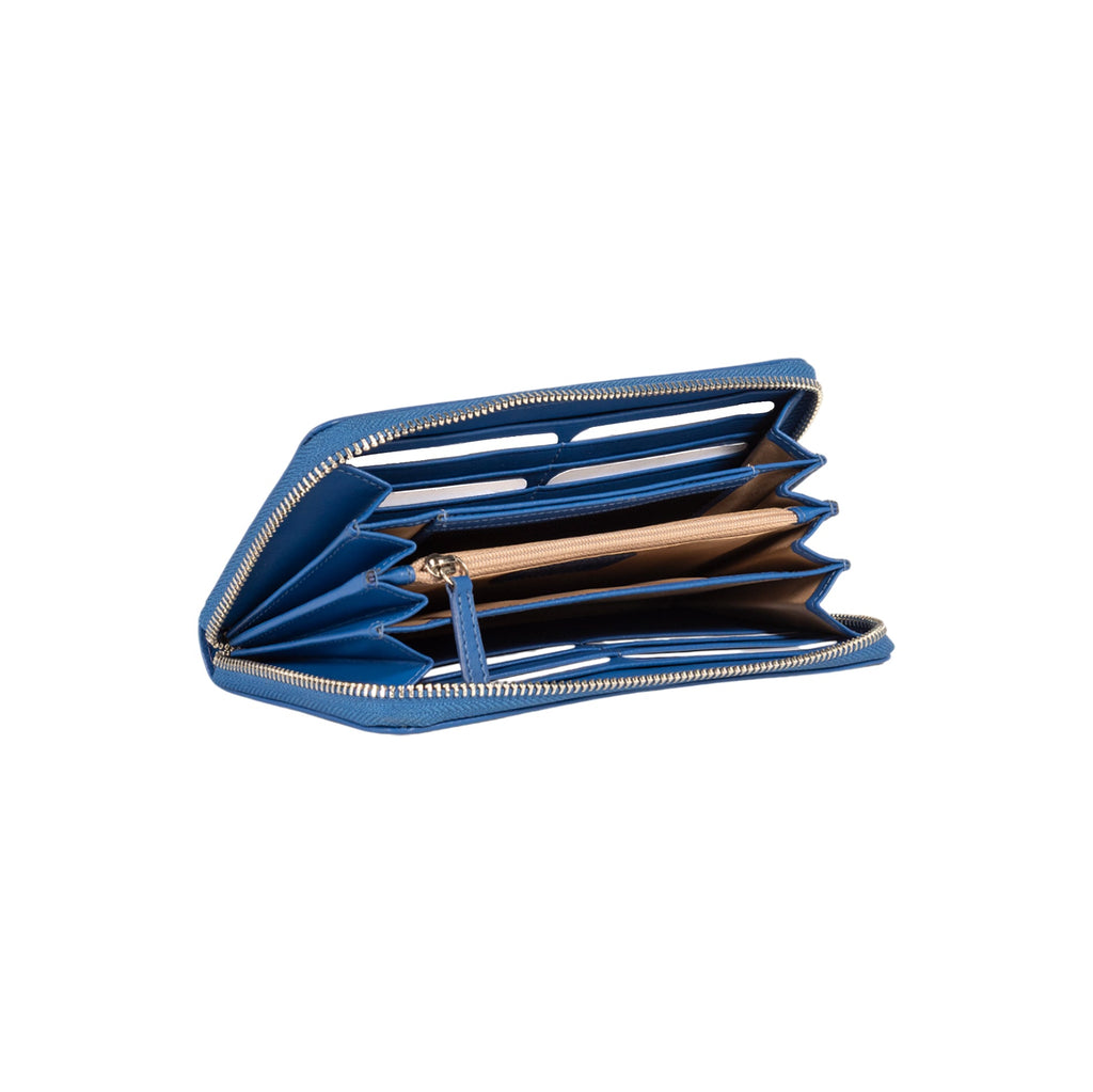 Cartera con Cierre de Piel Italiana – Color Azul Royal | RB1084SCH