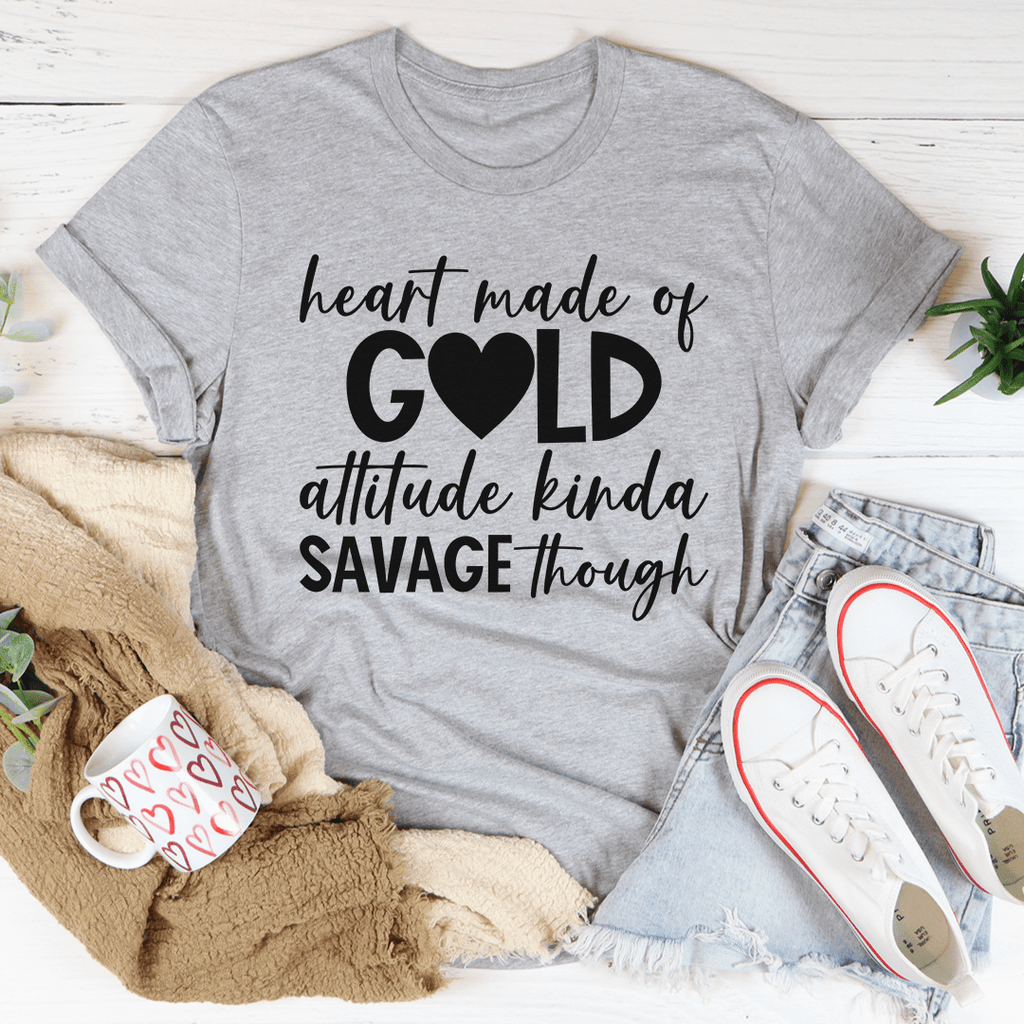 Playera Heart Made Of Gold – Algodón Premium Unisex