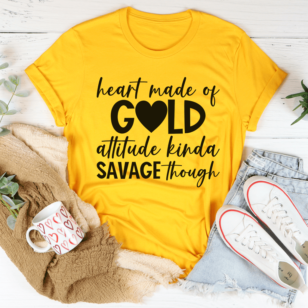 Playera Heart Made Of Gold – Algodón Premium Unisex